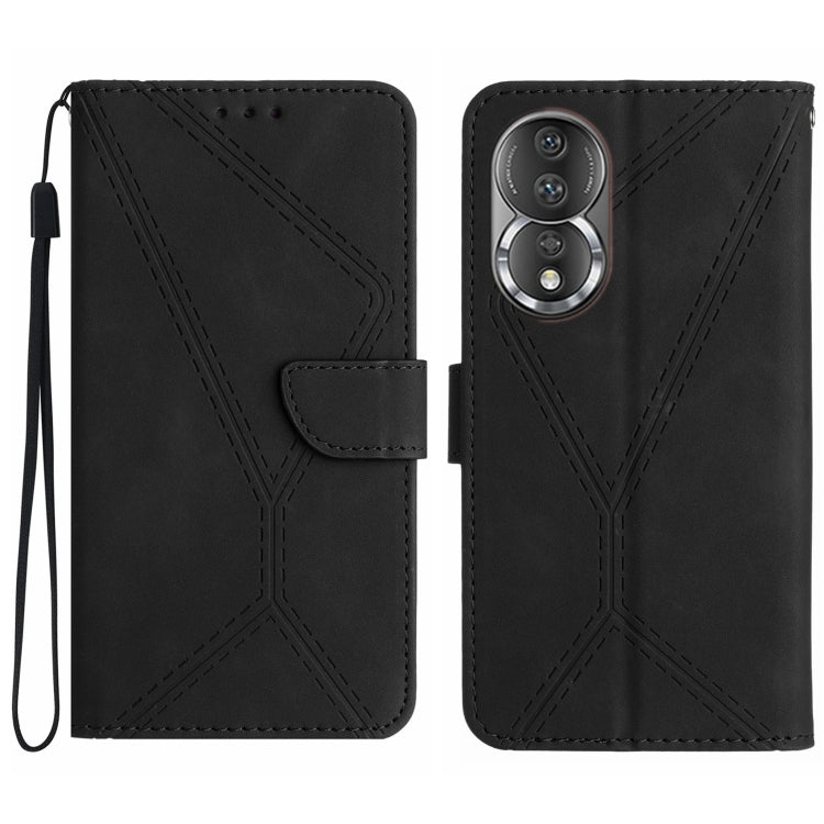 Stitching Embossed Leather Phone Case, For Honor 80, For Honor 80 Pro, For Honor X5 4G, For Honor X9a 5G /Magic5 Lite, For Huawei P30 Lite/nova 4e