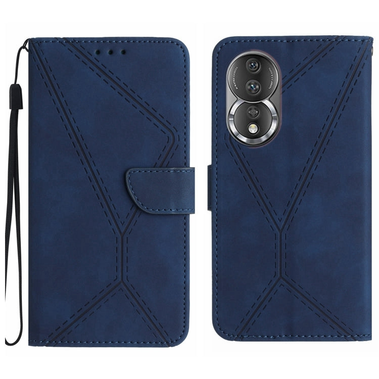 Stitching Embossed Leather Phone Case, For Honor 80, For Honor 80 Pro, For Honor X5 4G, For Honor X9a 5G /Magic5 Lite, For Huawei P30 Lite/nova 4e