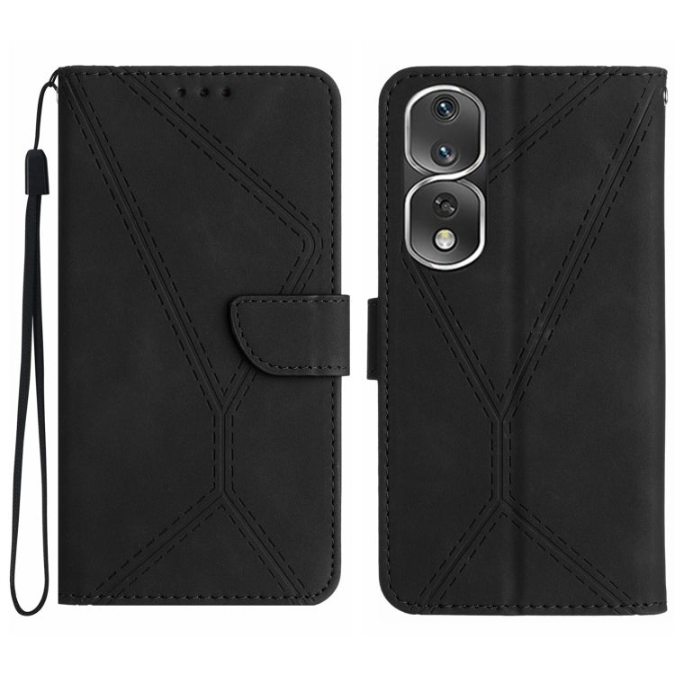 Stitching Embossed Leather Phone Case, For Honor 80, For Honor 80 Pro, For Honor X5 4G, For Honor X9a 5G /Magic5 Lite, For Huawei P30 Lite/nova 4e