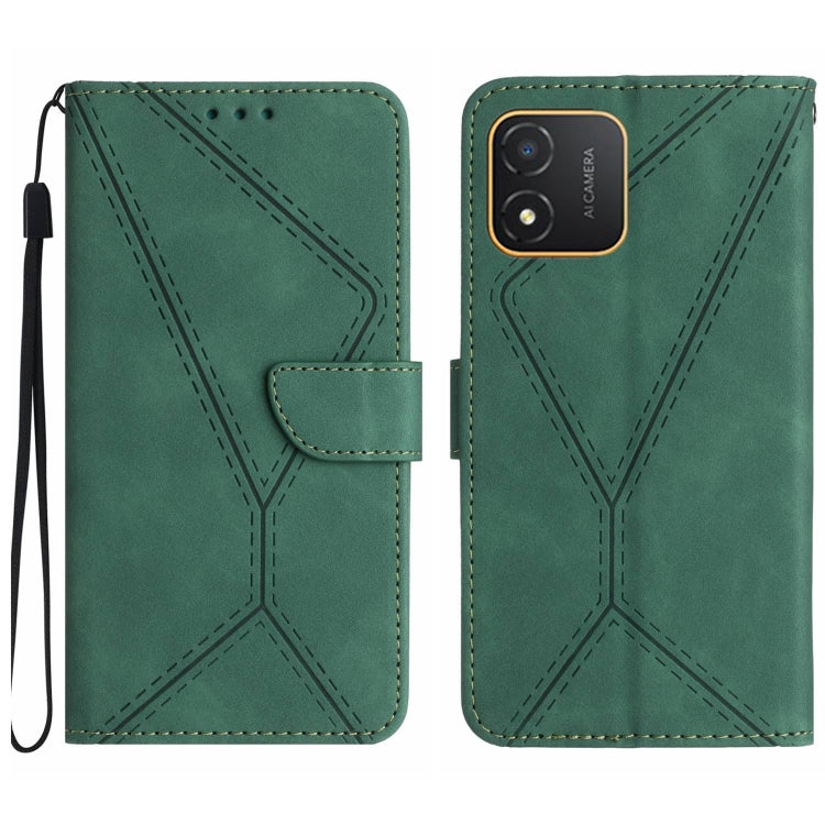 Stitching Embossed Leather Phone Case, For Honor 80, For Honor 80 Pro, For Honor X5 4G, For Honor X9a 5G /Magic5 Lite, For Huawei P30 Lite/nova 4e
