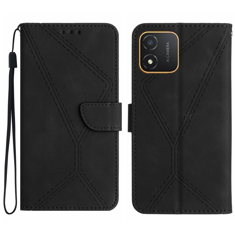 Stitching Embossed Leather Phone Case, For Honor 80, For Honor 80 Pro, For Honor X5 4G, For Honor X9a 5G /Magic5 Lite, For Huawei P30 Lite/nova 4e