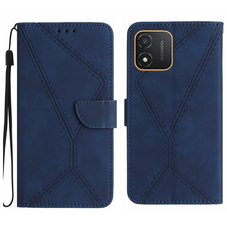 Stitching Embossed Leather Phone Case, For Honor 80, For Honor 80 Pro, For Honor X5 4G, For Honor X9a 5G /Magic5 Lite, For Huawei P30 Lite/nova 4e
