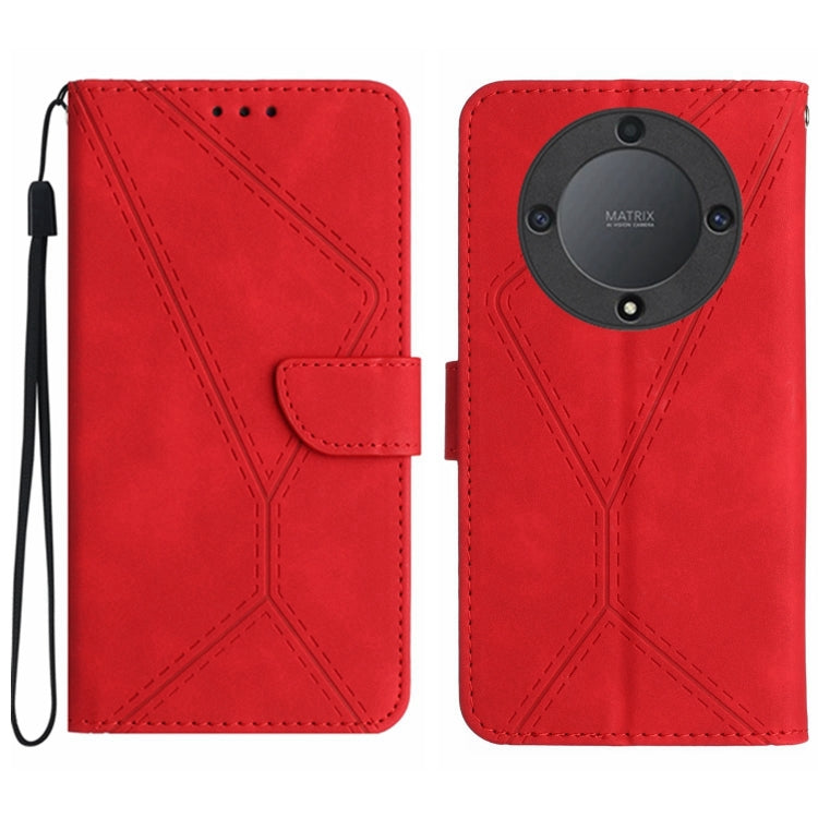 Stitching Embossed Leather Phone Case, For Honor 80, For Honor 80 Pro, For Honor X5 4G, For Honor X9a 5G /Magic5 Lite, For Huawei P30 Lite/nova 4e