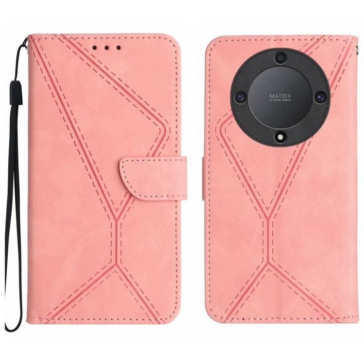 Stitching Embossed Leather Phone Case, For Honor 80, For Honor 80 Pro, For Honor X5 4G, For Honor X9a 5G /Magic5 Lite, For Huawei P30 Lite/nova 4e