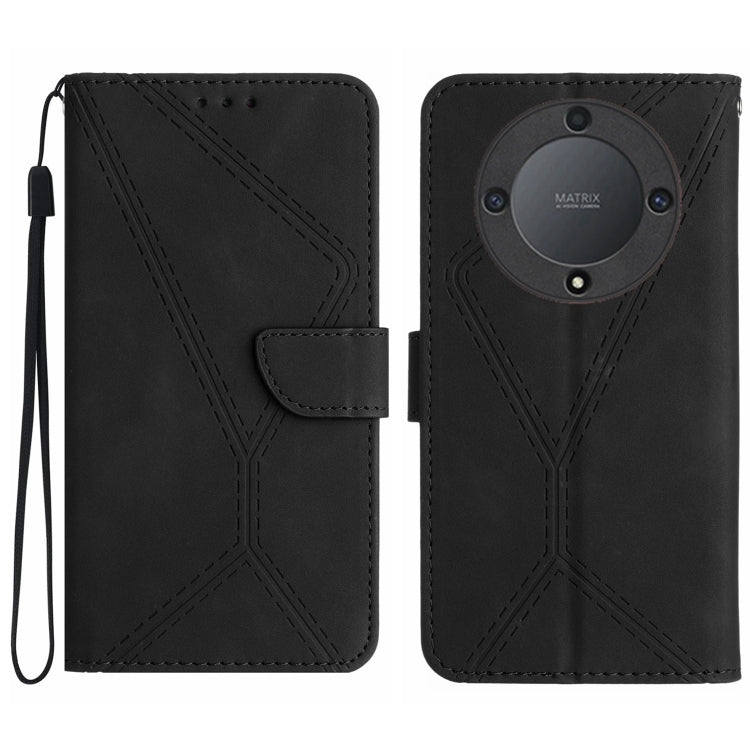 Stitching Embossed Leather Phone Case, For Honor 80, For Honor 80 Pro, For Honor X5 4G, For Honor X9a 5G /Magic5 Lite, For Huawei P30 Lite/nova 4e