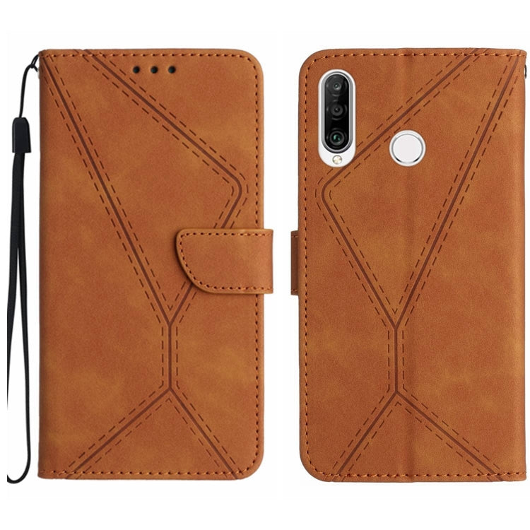 Stitching Embossed Leather Phone Case, For Honor 80, For Honor 80 Pro, For Honor X5 4G, For Honor X9a 5G /Magic5 Lite, For Huawei P30 Lite/nova 4e