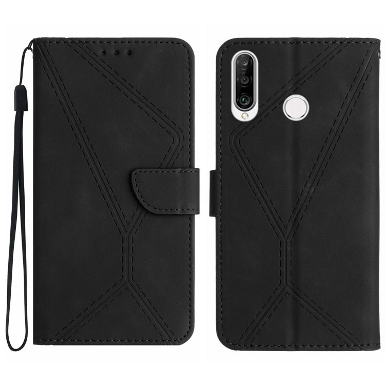 Stitching Embossed Leather Phone Case, For Honor 80, For Honor 80 Pro, For Honor X5 4G, For Honor X9a 5G /Magic5 Lite, For Huawei P30 Lite/nova 4e