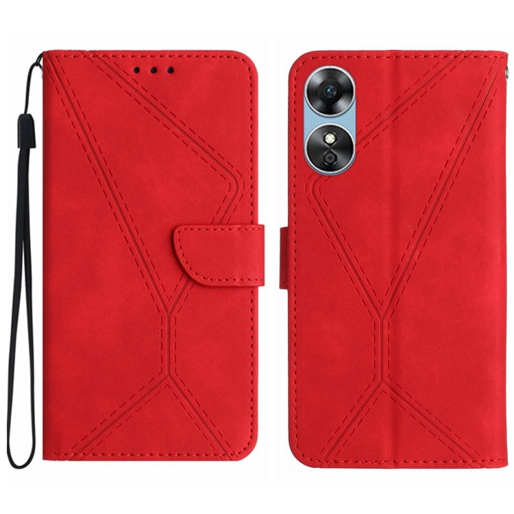 Stitching Embossed Leather Phone Case, For OPPO A17 / A17K, For OPPO A54 4G / A16, For OPPO A54 5G / A74 5G, For OPPO A55s JP, For OPPO A57 4G / A77 4G, For OPPO A78 5G, For OPPO Reno7 A JP, For OPPO Reno8 4G / Reno7 4G, For OPPO Reno8 T 4G������������...