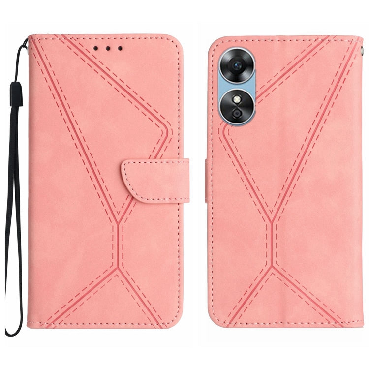 Stitching Embossed Leather Phone Case, For OPPO A17 / A17K, For OPPO A54 4G / A16, For OPPO A54 5G / A74 5G, For OPPO A55s JP, For OPPO A57 4G / A77 4G, For OPPO A78 5G, For OPPO Reno7 A JP, For OPPO Reno8 4G / Reno7 4G, For OPPO Reno8 T 4G������������...