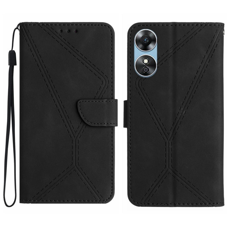 Stitching Embossed Leather Phone Case, For OPPO A17 / A17K, For OPPO A54 4G / A16, For OPPO A54 5G / A74 5G, For OPPO A55s JP, For OPPO A57 4G / A77 4G, For OPPO A78 5G, For OPPO Reno7 A JP, For OPPO Reno8 4G / Reno7 4G, For OPPO Reno8 T 4G������������...