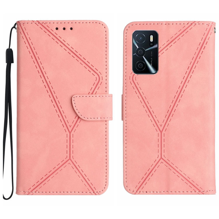 Stitching Embossed Leather Phone Case, For OPPO A17 / A17K, For OPPO A54 4G / A16, For OPPO A54 5G / A74 5G, For OPPO A55s JP, For OPPO A57 4G / A77 4G, For OPPO A78 5G, For OPPO Reno7 A JP, For OPPO Reno8 4G / Reno7 4G, For OPPO Reno8 T 4G������������...