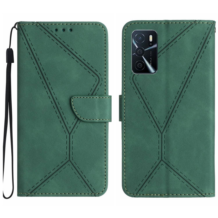 Stitching Embossed Leather Phone Case, For OPPO A17 / A17K, For OPPO A54 4G / A16, For OPPO A54 5G / A74 5G, For OPPO A55s JP, For OPPO A57 4G / A77 4G, For OPPO A78 5G, For OPPO Reno7 A JP, For OPPO Reno8 4G / Reno7 4G, For OPPO Reno8 T 4G������������...