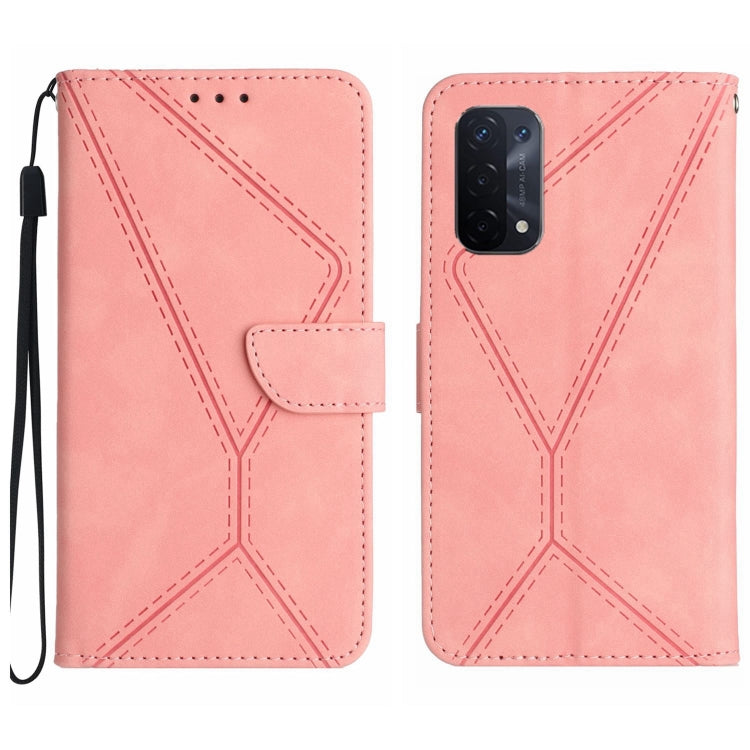 Stitching Embossed Leather Phone Case, For OPPO A17 / A17K, For OPPO A54 4G / A16, For OPPO A54 5G / A74 5G, For OPPO A55s JP, For OPPO A57 4G / A77 4G, For OPPO A78 5G, For OPPO Reno7 A JP, For OPPO Reno8 4G / Reno7 4G, For OPPO Reno8 T 4G������������...
