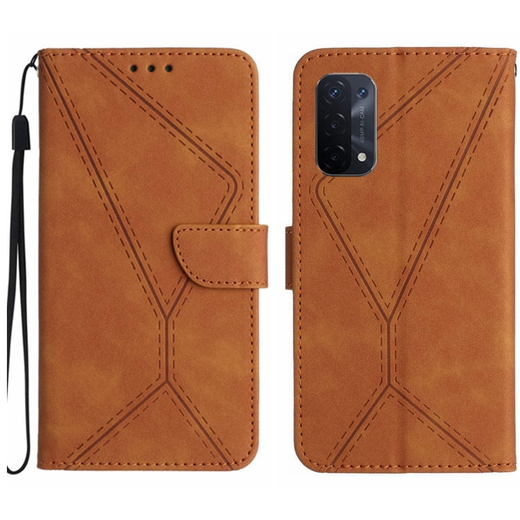 Stitching Embossed Leather Phone Case, For OPPO A17 / A17K, For OPPO A54 4G / A16, For OPPO A54 5G / A74 5G, For OPPO A55s JP, For OPPO A57 4G / A77 4G, For OPPO A78 5G, For OPPO Reno7 A JP, For OPPO Reno8 4G / Reno7 4G, For OPPO Reno8 T 4G������������...