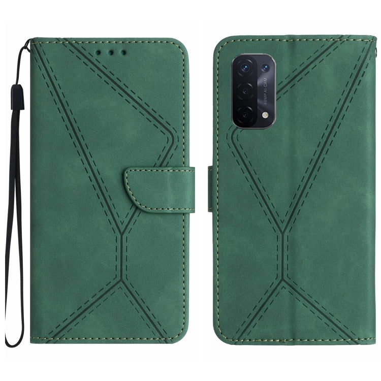 Stitching Embossed Leather Phone Case, For OPPO A17 / A17K, For OPPO A54 4G / A16, For OPPO A54 5G / A74 5G, For OPPO A55s JP, For OPPO A57 4G / A77 4G, For OPPO A78 5G, For OPPO Reno7 A JP, For OPPO Reno8 4G / Reno7 4G, For OPPO Reno8 T 4G������������...