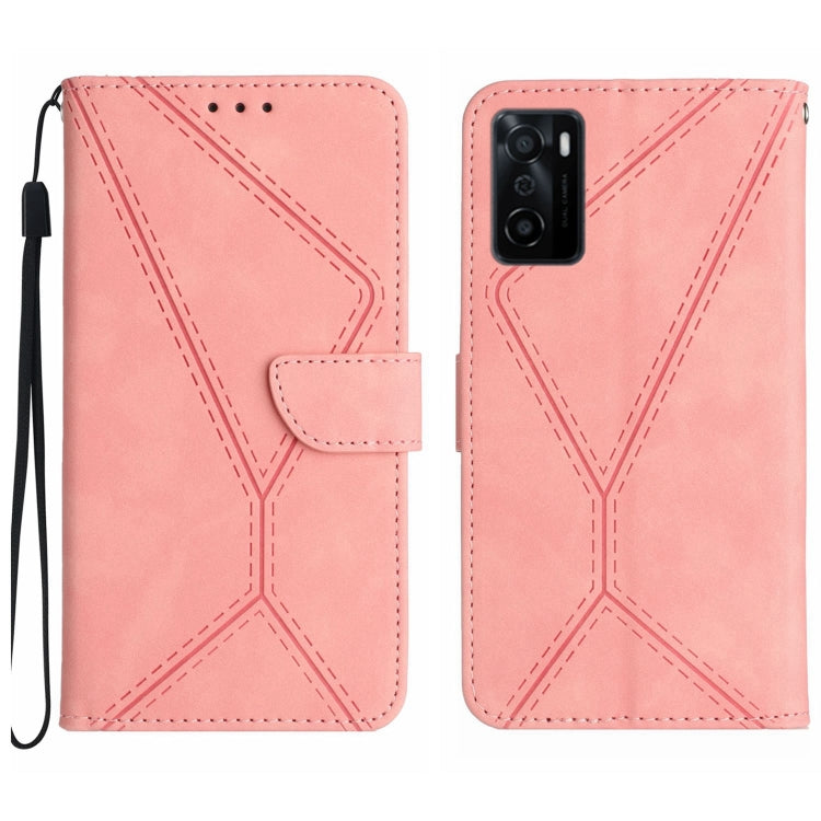 Stitching Embossed Leather Phone Case, For OPPO A17 / A17K, For OPPO A54 4G / A16, For OPPO A54 5G / A74 5G, For OPPO A55s JP, For OPPO A57 4G / A77 4G, For OPPO A78 5G, For OPPO Reno7 A JP, For OPPO Reno8 4G / Reno7 4G, For OPPO Reno8 T 4G������������...