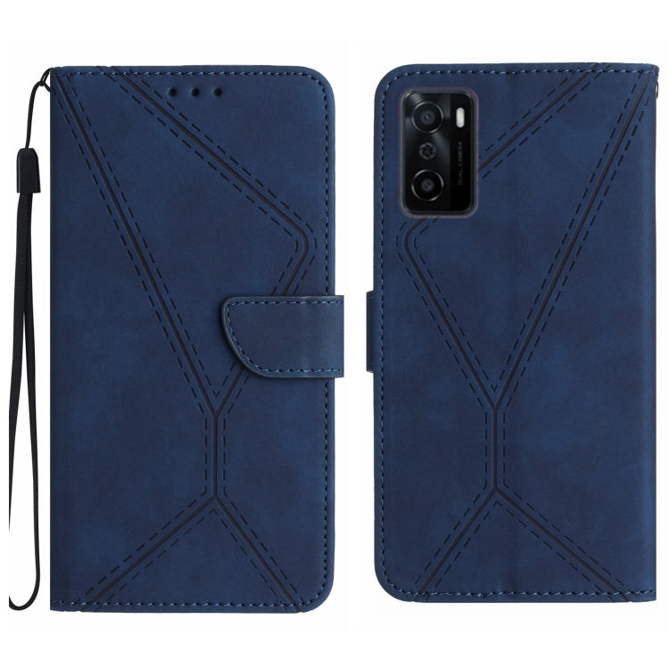 Stitching Embossed Leather Phone Case, For OPPO A17 / A17K, For OPPO A54 4G / A16, For OPPO A54 5G / A74 5G, For OPPO A55s JP, For OPPO A57 4G / A77 4G, For OPPO A78 5G, For OPPO Reno7 A JP, For OPPO Reno8 4G / Reno7 4G, For OPPO Reno8 T 4G������������...