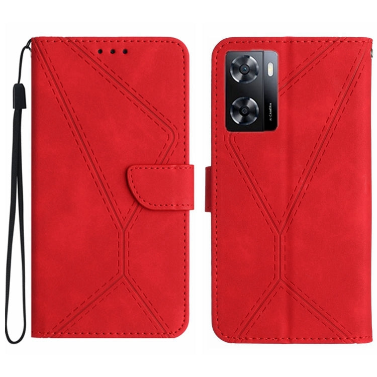 Stitching Embossed Leather Phone Case, For OPPO A17 / A17K, For OPPO A54 4G / A16, For OPPO A54 5G / A74 5G, For OPPO A55s JP, For OPPO A57 4G / A77 4G, For OPPO A78 5G, For OPPO Reno7 A JP, For OPPO Reno8 4G / Reno7 4G, For OPPO Reno8 T 4G������������...