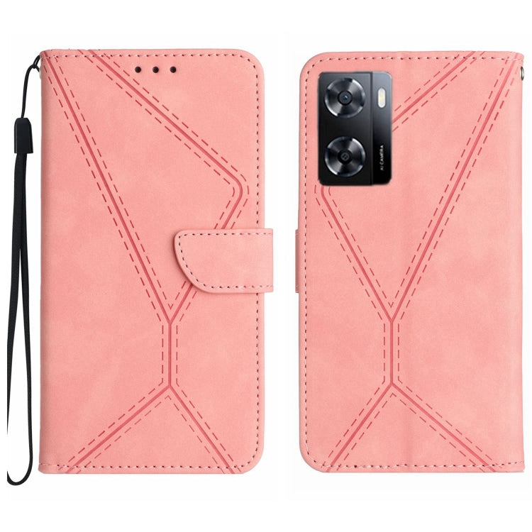 Stitching Embossed Leather Phone Case, For OPPO A17 / A17K, For OPPO A54 4G / A16, For OPPO A54 5G / A74 5G, For OPPO A55s JP, For OPPO A57 4G / A77 4G, For OPPO A78 5G, For OPPO Reno7 A JP, For OPPO Reno8 4G / Reno7 4G, For OPPO Reno8 T 4G������������...