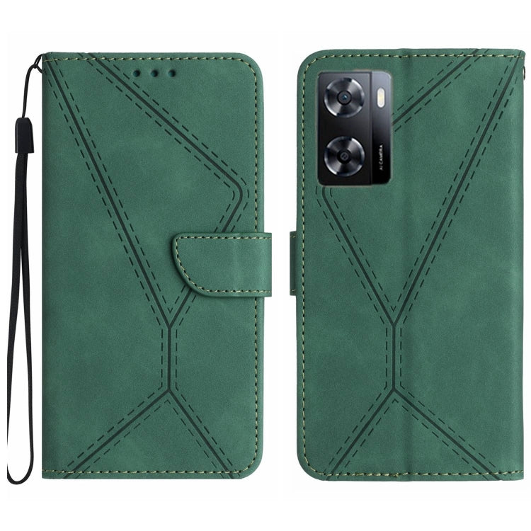 Stitching Embossed Leather Phone Case, For OPPO A17 / A17K, For OPPO A54 4G / A16, For OPPO A54 5G / A74 5G, For OPPO A55s JP, For OPPO A57 4G / A77 4G, For OPPO A78 5G, For OPPO Reno7 A JP, For OPPO Reno8 4G / Reno7 4G, For OPPO Reno8 T 4G������������...