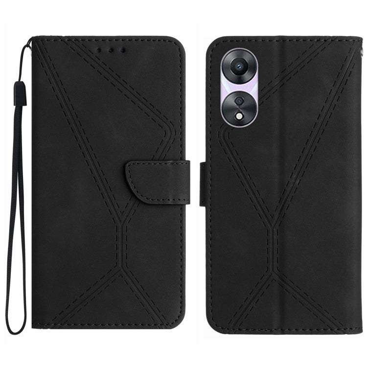 Stitching Embossed Leather Phone Case, For OPPO A17 / A17K, For OPPO A54 4G / A16, For OPPO A54 5G / A74 5G, For OPPO A55s JP, For OPPO A57 4G / A77 4G, For OPPO A78 5G, For OPPO Reno7 A JP, For OPPO Reno8 4G / Reno7 4G, For OPPO Reno8 T 4G������������...
