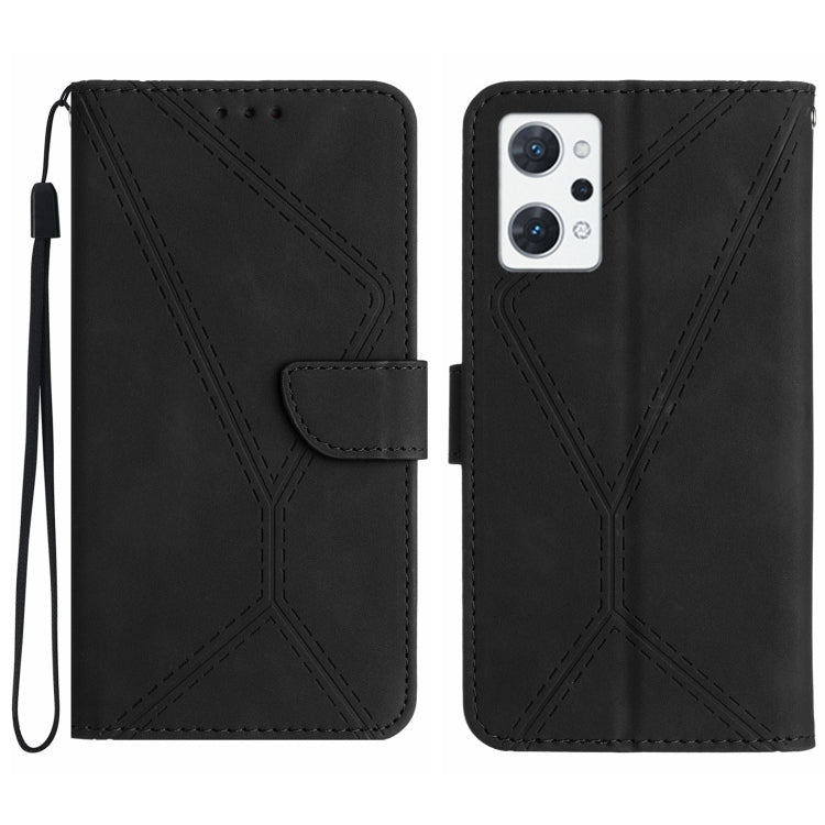 Stitching Embossed Leather Phone Case, For OPPO A17 / A17K, For OPPO A54 4G / A16, For OPPO A54 5G / A74 5G, For OPPO A55s JP, For OPPO A57 4G / A77 4G, For OPPO A78 5G, For OPPO Reno7 A JP, For OPPO Reno8 4G / Reno7 4G, For OPPO Reno8 T 4G������������...