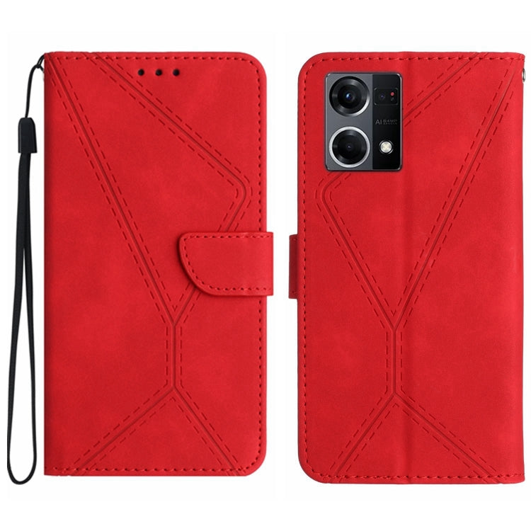 Stitching Embossed Leather Phone Case, For OPPO A17 / A17K, For OPPO A54 4G / A16, For OPPO A54 5G / A74 5G, For OPPO A55s JP, For OPPO A57 4G / A77 4G, For OPPO A78 5G, For OPPO Reno7 A JP, For OPPO Reno8 4G / Reno7 4G, For OPPO Reno8 T 4G������������...