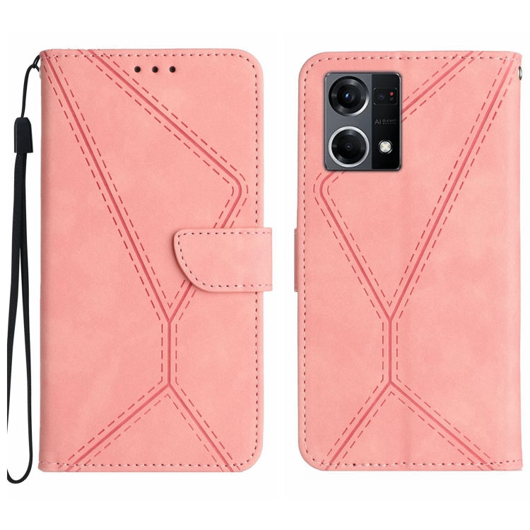 Stitching Embossed Leather Phone Case, For OPPO A17 / A17K, For OPPO A54 4G / A16, For OPPO A54 5G / A74 5G, For OPPO A55s JP, For OPPO A57 4G / A77 4G, For OPPO A78 5G, For OPPO Reno7 A JP, For OPPO Reno8 4G / Reno7 4G, For OPPO Reno8 T 4G������������...