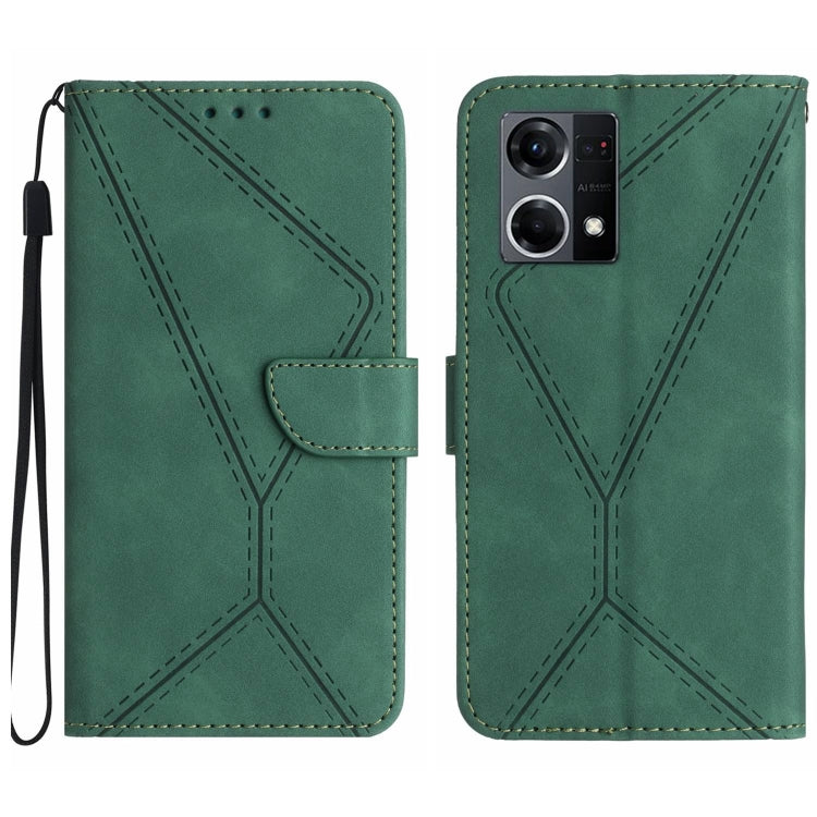 Stitching Embossed Leather Phone Case, For OPPO A17 / A17K, For OPPO A54 4G / A16, For OPPO A54 5G / A74 5G, For OPPO A55s JP, For OPPO A57 4G / A77 4G, For OPPO A78 5G, For OPPO Reno7 A JP, For OPPO Reno8 4G / Reno7 4G, For OPPO Reno8 T 4G������������...