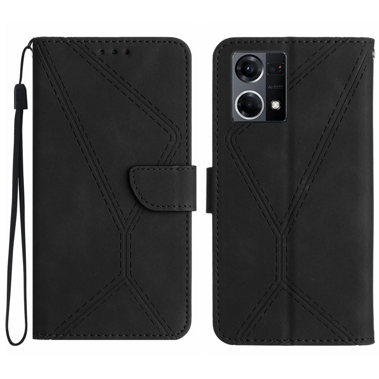 Stitching Embossed Leather Phone Case, For OPPO A17 / A17K, For OPPO A54 4G / A16, For OPPO A54 5G / A74 5G, For OPPO A55s JP, For OPPO A57 4G / A77 4G, For OPPO A78 5G, For OPPO Reno7 A JP, For OPPO Reno8 4G / Reno7 4G, For OPPO Reno8 T 4G������������...