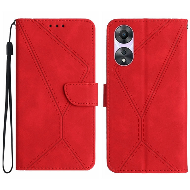 Stitching Embossed Leather Phone Case, For OPPO A17 / A17K, For OPPO A54 4G / A16, For OPPO A54 5G / A74 5G, For OPPO A55s JP, For OPPO A57 4G / A77 4G, For OPPO A78 5G, For OPPO Reno7 A JP, For OPPO Reno8 4G / Reno7 4G, For OPPO Reno8 T 4G������������...