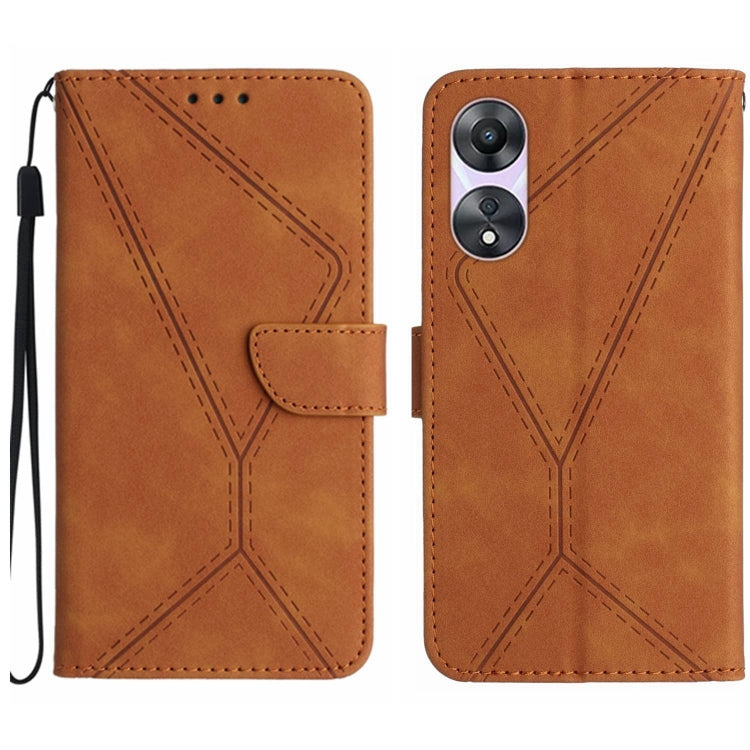 Stitching Embossed Leather Phone Case, For OPPO A17 / A17K, For OPPO A54 4G / A16, For OPPO A54 5G / A74 5G, For OPPO A55s JP, For OPPO A57 4G / A77 4G, For OPPO A78 5G, For OPPO Reno7 A JP, For OPPO Reno8 4G / Reno7 4G, For OPPO Reno8 T 4G������������...