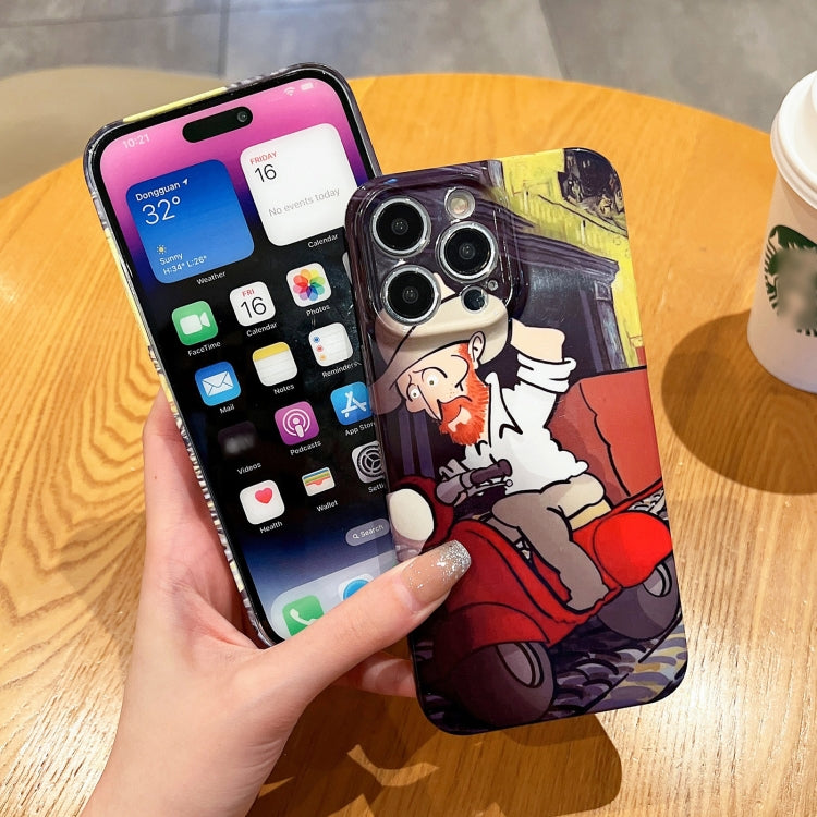 Oil Painting Pattern Glossy PC Phone Case, For iPhone XR, For iPhone XS Max, For iPhone 8 Plus / 7 Plus