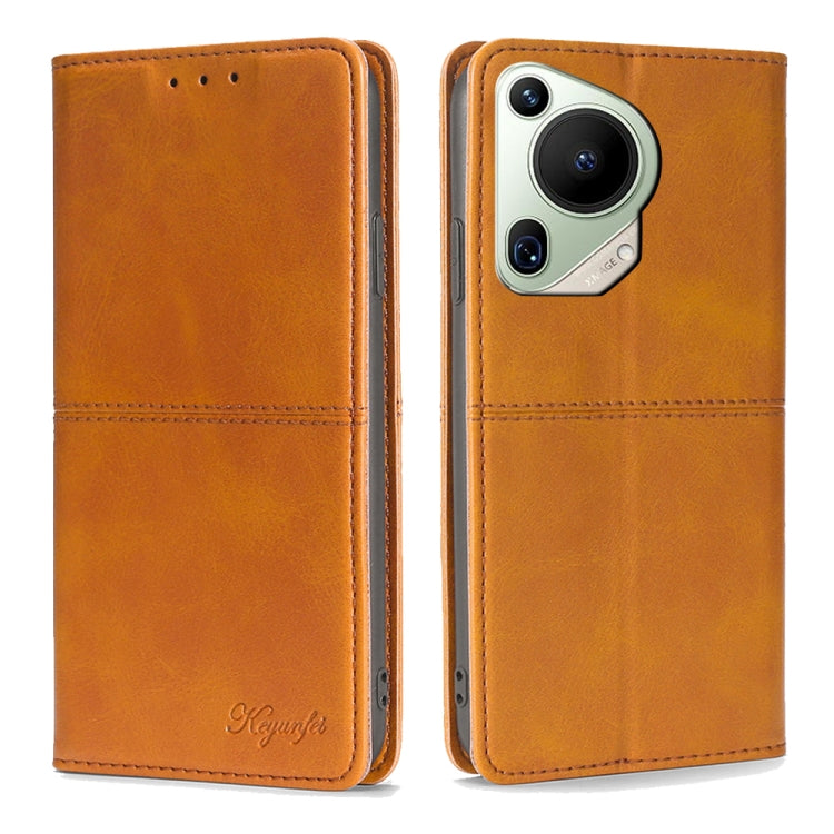 Cow Texture Magnetic Leather Phone Case, For Huawei Pura 70 Pro / 70 Pro+ 5G, For Huawei Pura 70 Ultra 5G, For Huawei nova 12i 4G, For Huawei Pura 70 5G, For Huawei nova 12 5G, For Huawei nova 11 Pro 4G / 11 Ultra 4G, For Huawei nova 11 4G