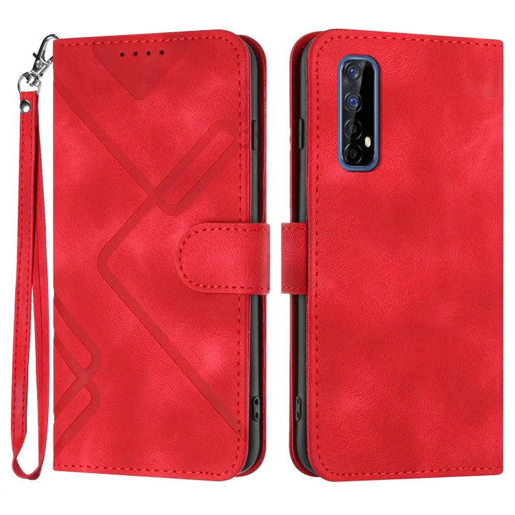 Line Pattern Skin Feel Leather Phone Case, For Realme C15/C12/Narzo 20/7i Global, For Realme 7 / Narzo 20 Pro, For Realme 7 Pro, For OPPO A79