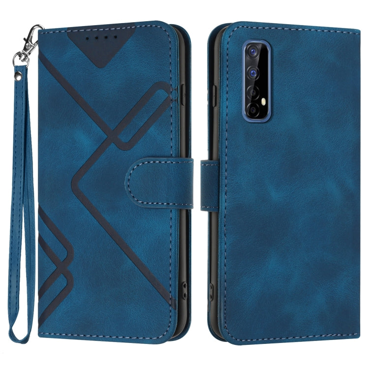Line Pattern Skin Feel Leather Phone Case, For Realme 9 Pro+, For Realme C20 / C11 2021 / C21, For Realme Narzo 30A/C25/C25s, For Realme 8 4G / 8 Pro, For Realme GT 5G / GT Neo, For Realme C15/C12/Narzo 20/7i Global, For Realme 7 / Narzo 20 Pro��������...