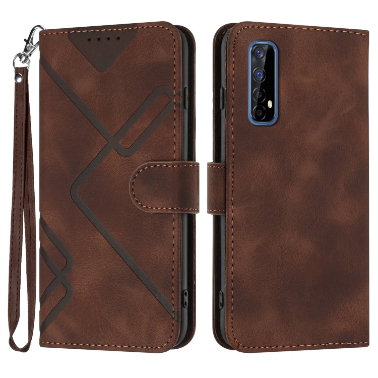 Line Pattern Skin Feel Leather Phone Case, For Realme C15/C12/Narzo 20/7i Global, For Realme 7 / Narzo 20 Pro, For Realme 7 Pro, For OPPO A79