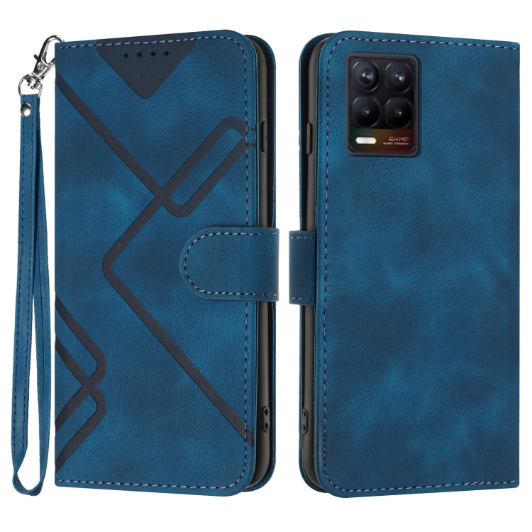 Line Pattern Skin Feel Leather Phone Case, For Realme C75 Global, For Realme GT7 Pro, For Realme 13 Pro / 13 Pro+ Global, For Realme GT 6 / GT 6T, For Realme C63 / C61 Global, For Realme  12 Lite / C67 4G Global, For Realme GT5 Pro, For Realme 10 Pro��...