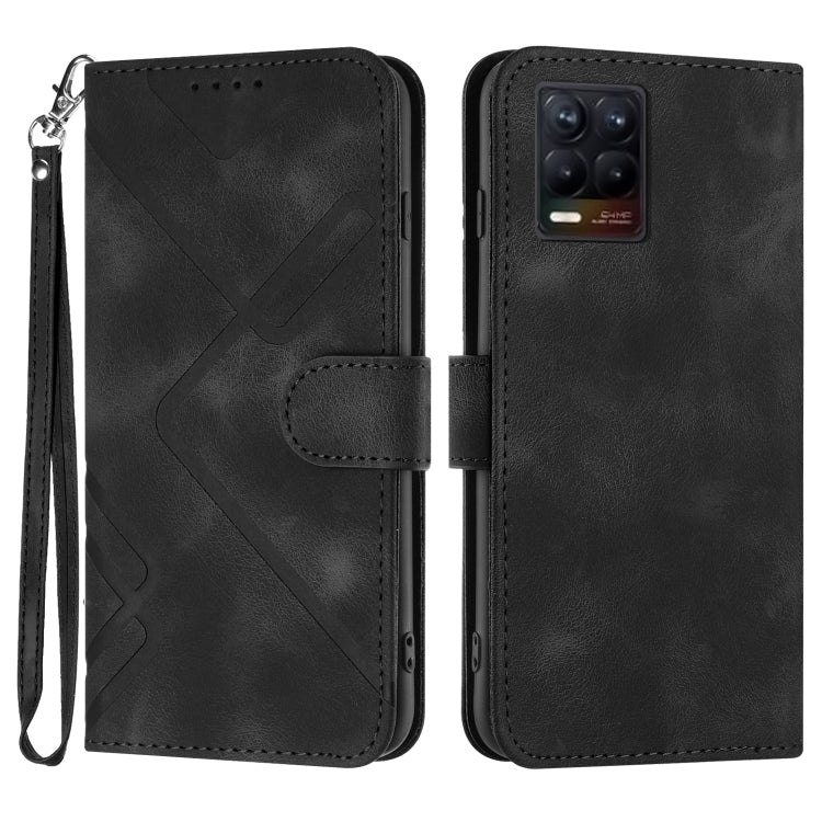 Line Pattern Skin Feel Leather Phone Case, For Realme C75 Global, For Realme GT7 Pro, For Realme 13 Pro / 13 Pro+ Global, For Realme GT 6 / GT 6T, For Realme C63 / C61 Global, For Realme  12 Lite / C67 4G Global, For Realme GT5 Pro, For Realme 10 Pro��...