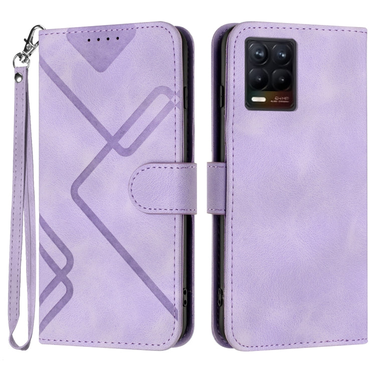 Line Pattern Skin Feel Leather Phone Case, For Realme C75 Global, For Realme GT7 Pro, For Realme 13 Pro / 13 Pro+ Global, For Realme GT 6 / GT 6T, For Realme C63 / C61 Global, For Realme  12 Lite / C67 4G Global, For Realme GT5 Pro, For Realme 10 Pro��...