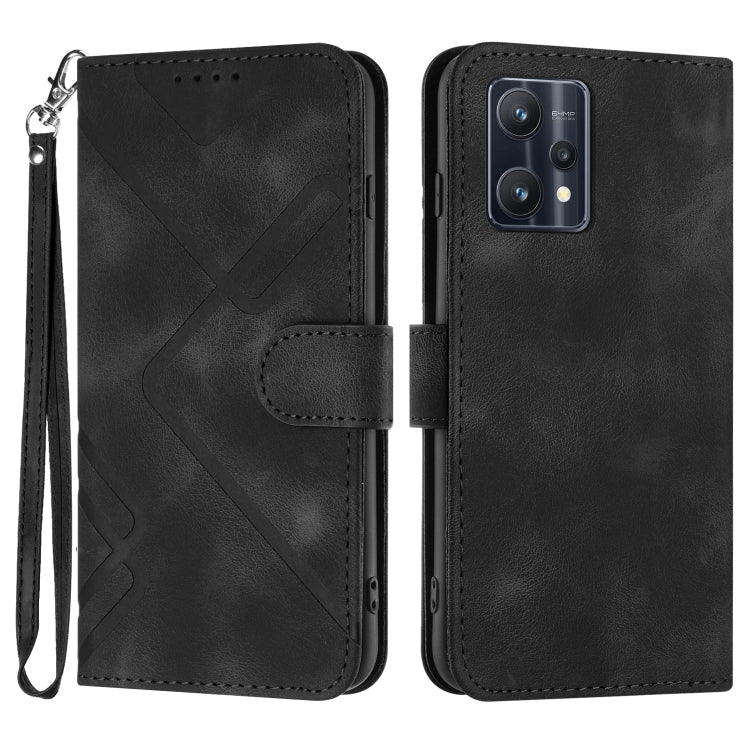 Line Pattern Skin Feel Leather Phone Case, For Realme C75 Global, For Realme GT7 Pro, For Realme 13 Pro / 13 Pro+ Global, For Realme GT 6 / GT 6T, For Realme C63 / C61 Global, For Realme  12 Lite / C67 4G Global, For Realme GT5 Pro, For Realme 10 Pro��...