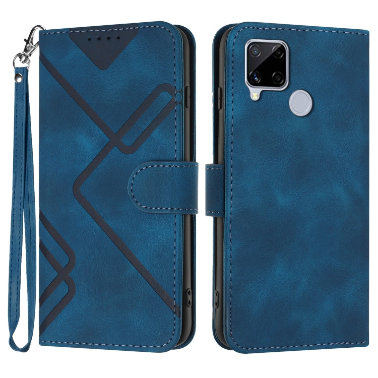 Line Pattern Skin Feel Leather Phone Case, For Realme C15/C12/Narzo 20/7i Global, For Realme 7 / Narzo 20 Pro, For Realme 7 Pro, For OPPO A79