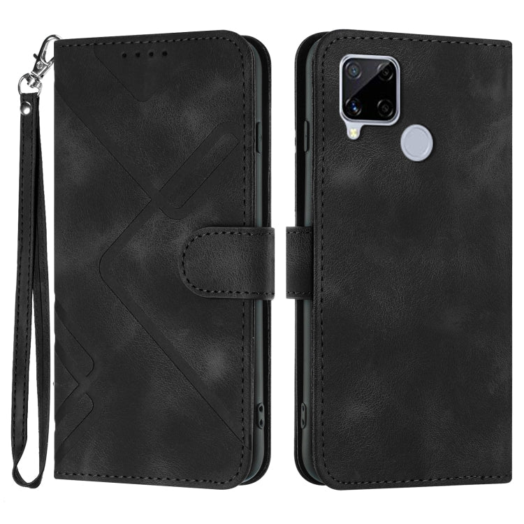 Line Pattern Skin Feel Leather Phone Case, For Realme C15/C12/Narzo 20/7i Global, For Realme 7 / Narzo 20 Pro, For Realme 7 Pro, For OPPO A79