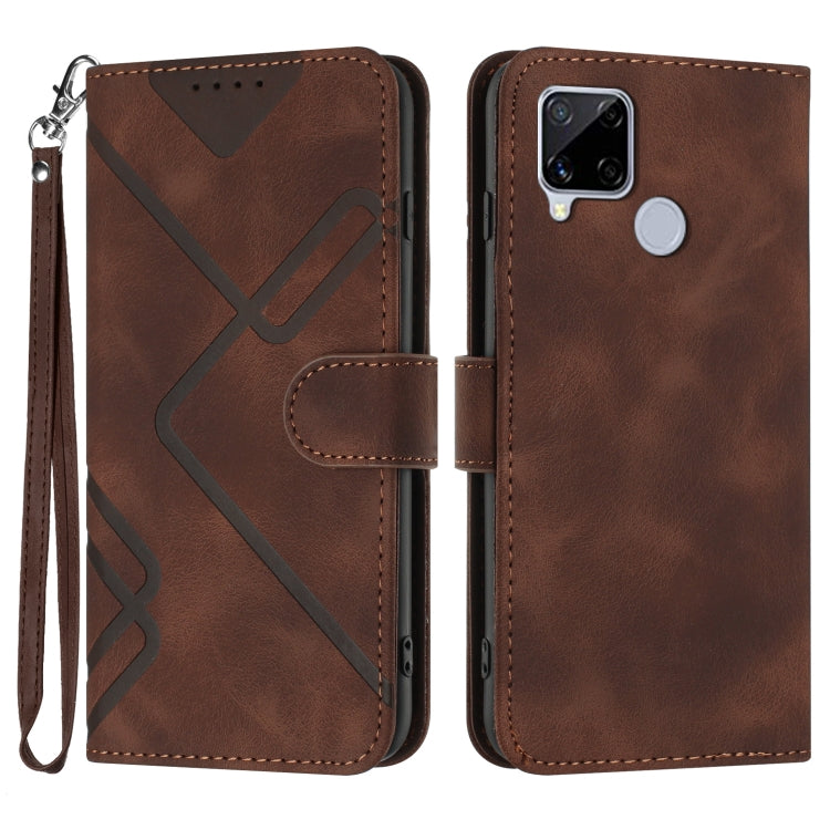 Line Pattern Skin Feel Leather Phone Case, For Realme C15/C12/Narzo 20/7i Global, For Realme 7 / Narzo 20 Pro, For Realme 7 Pro, For OPPO A79
