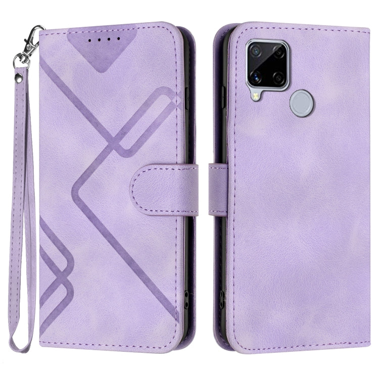 Line Pattern Skin Feel Leather Phone Case, For Realme C15/C12/Narzo 20/7i Global, For Realme 7 / Narzo 20 Pro, For Realme 7 Pro, For OPPO A79