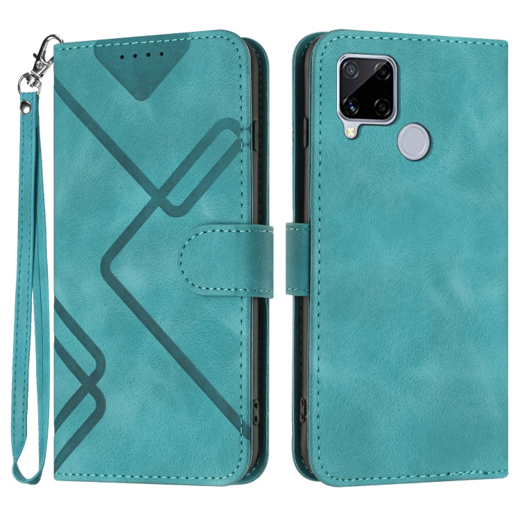 Line Pattern Skin Feel Leather Phone Case, For Realme C15/C12/Narzo 20/7i Global, For Realme 7 / Narzo 20 Pro, For Realme 7 Pro, For OPPO A79
