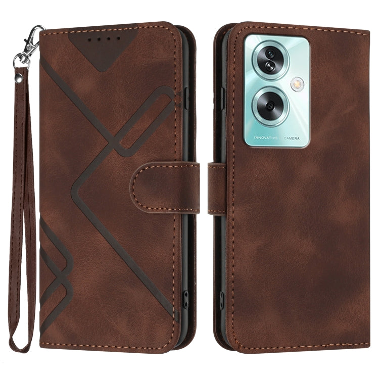 Line Pattern Skin Feel Leather Phone Case, For Realme C15/C12/Narzo 20/7i Global, For Realme 7 / Narzo 20 Pro, For Realme 7 Pro, For OPPO A79