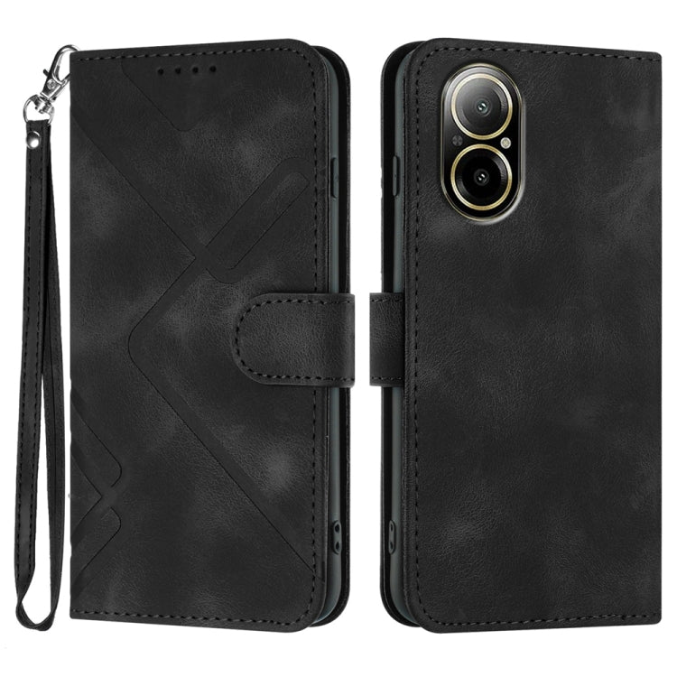 Line Pattern Skin Feel Leather Phone Case, For Realme C75 Global, For Realme GT7 Pro, For Realme 13 Pro / 13 Pro+ Global, For Realme GT 6 / GT 6T, For Realme C63 / C61 Global, For Realme  12 Lite / C67 4G Global, For Realme GT5 Pro, For Realme 10 Pro��...