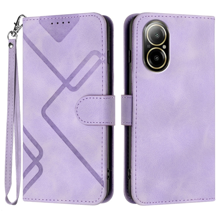 Line Pattern Skin Feel Leather Phone Case, For Realme C75 Global, For Realme GT7 Pro, For Realme 13 Pro / 13 Pro+ Global, For Realme GT 6 / GT 6T, For Realme C63 / C61 Global, For Realme  12 Lite / C67 4G Global, For Realme GT5 Pro, For Realme 10 Pro��...
