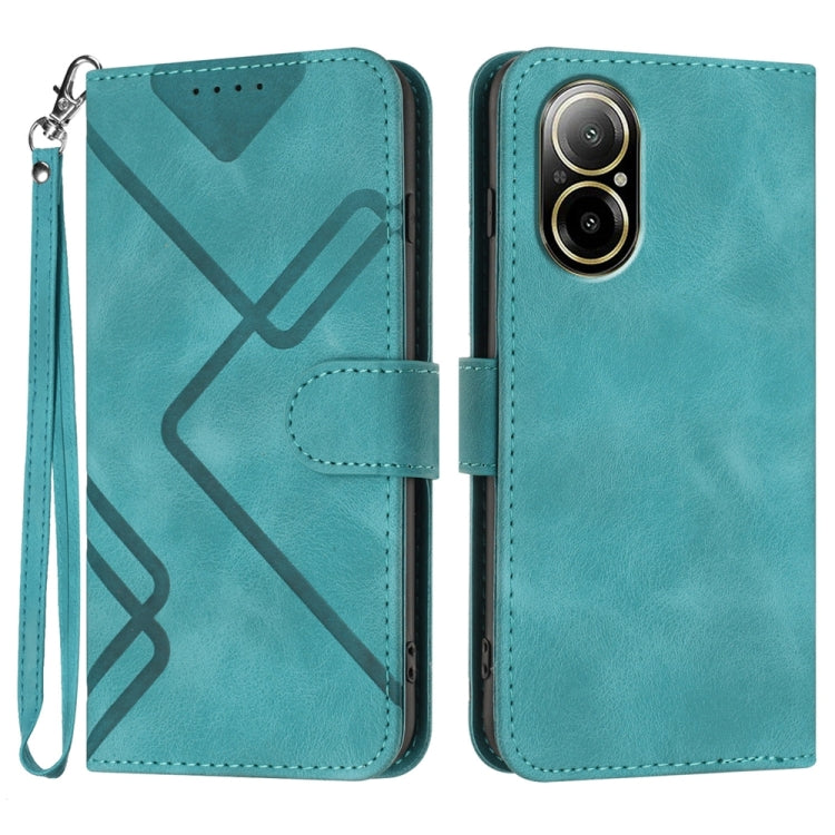 Line Pattern Skin Feel Leather Phone Case, For Realme C75 Global, For Realme GT7 Pro, For Realme 13 Pro / 13 Pro+ Global, For Realme GT 6 / GT 6T, For Realme C63 / C61 Global, For Realme  12 Lite / C67 4G Global, For Realme GT5 Pro, For Realme 10 Pro��...